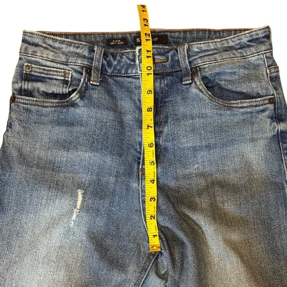 STS Blue Alicia Mom Jeans Size 28 Distressed Raw Hem Denim Ankle Cropped - Picture 10 of 11